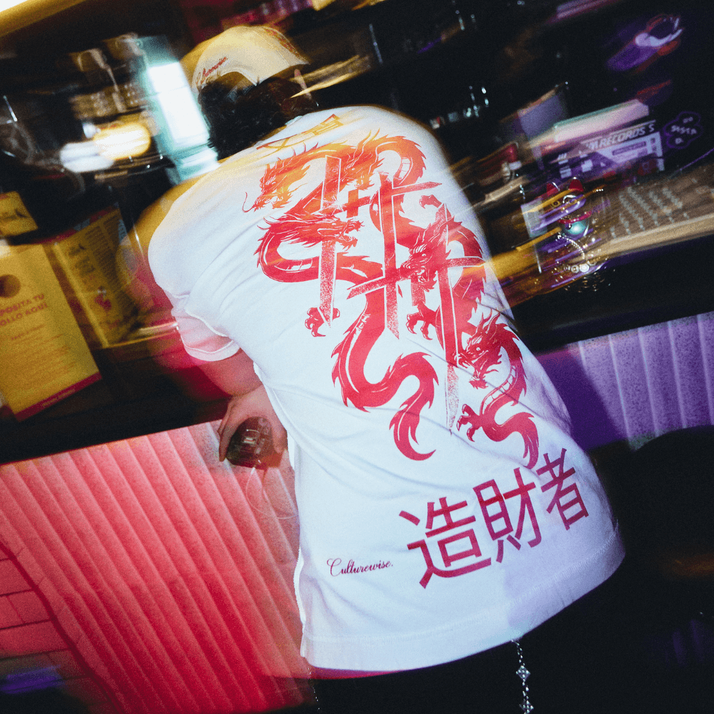 CULTURE WISE KONBINI CAMISETA BLANCA JAPAN DRAGON