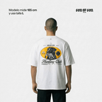 SON OF SON DALLAS TEXAS BLACK FLAG HUNTING CLUB CAMISETA OVERSIZED BLANCA
