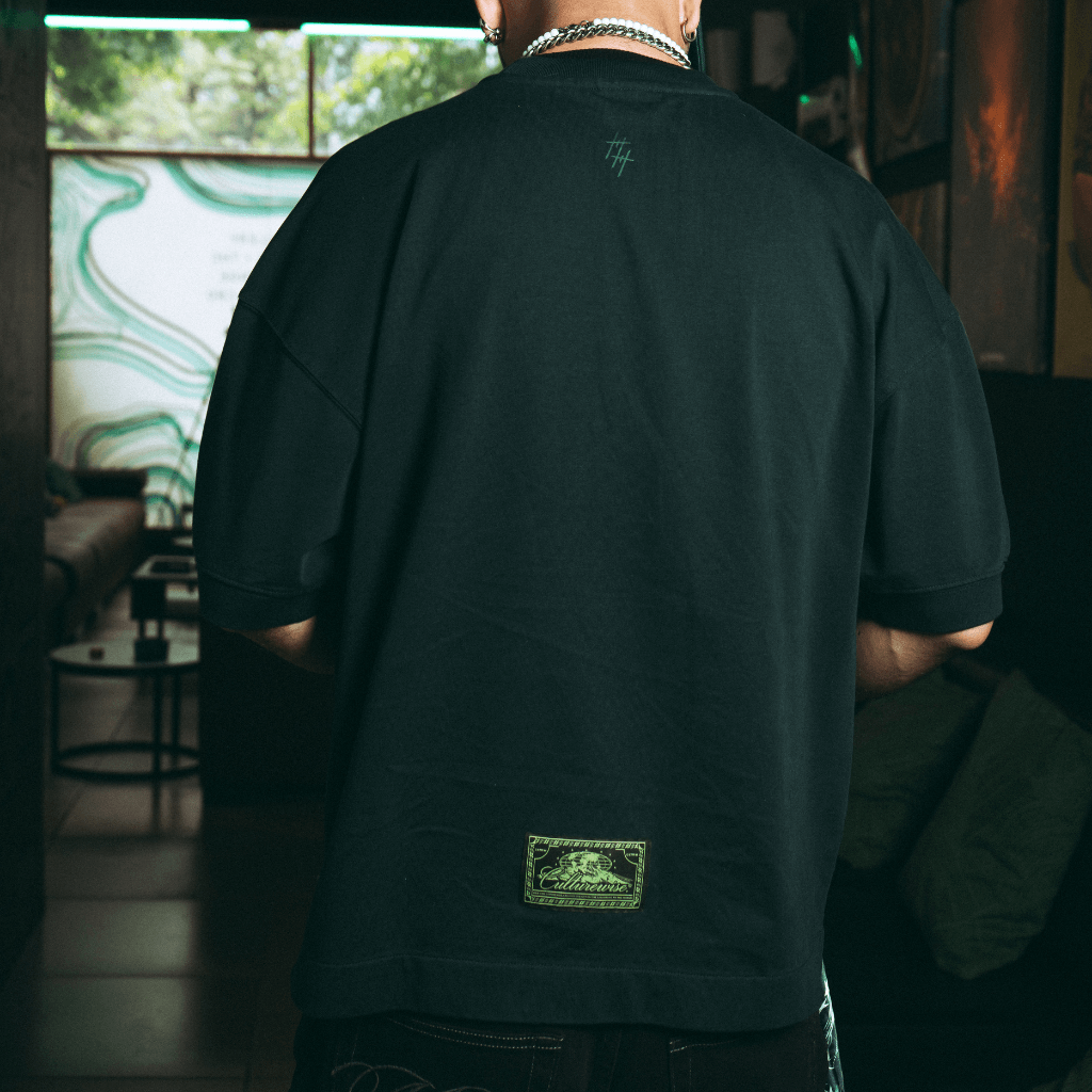 CULTURE WISE PASS THE LOVE CAMISETA OVERSIZED RIRI 420 VERDE