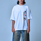 SINNERS STAMPS CAMISETA OVERSIZED BLANCA
