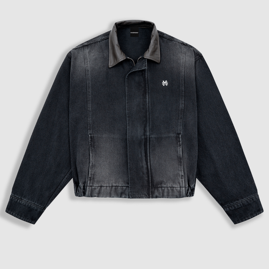 MONOIC TUTTO BENE 2 AVIATOR CHAQUETA DENIM NEGRO DESGASTADO