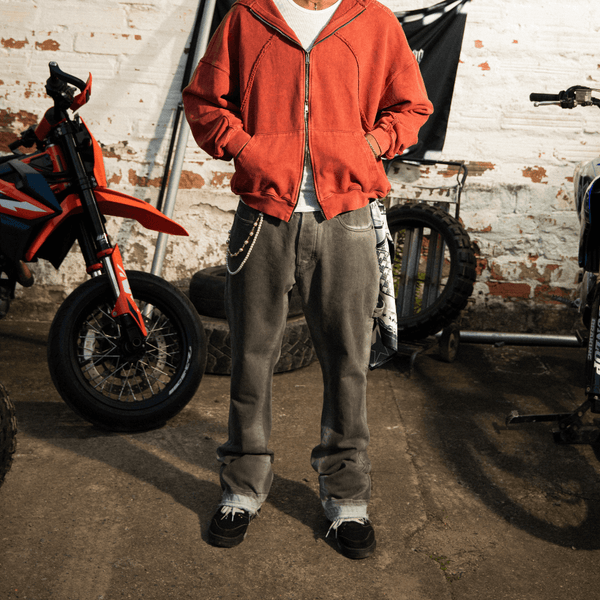 CULTUREWISE TWO STROKE SAINTS PANTALONES FLARE JEAN GRIS