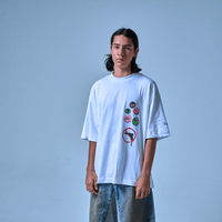 SINNERS STAMPS CAMISETA OVERSIZED BLANCA