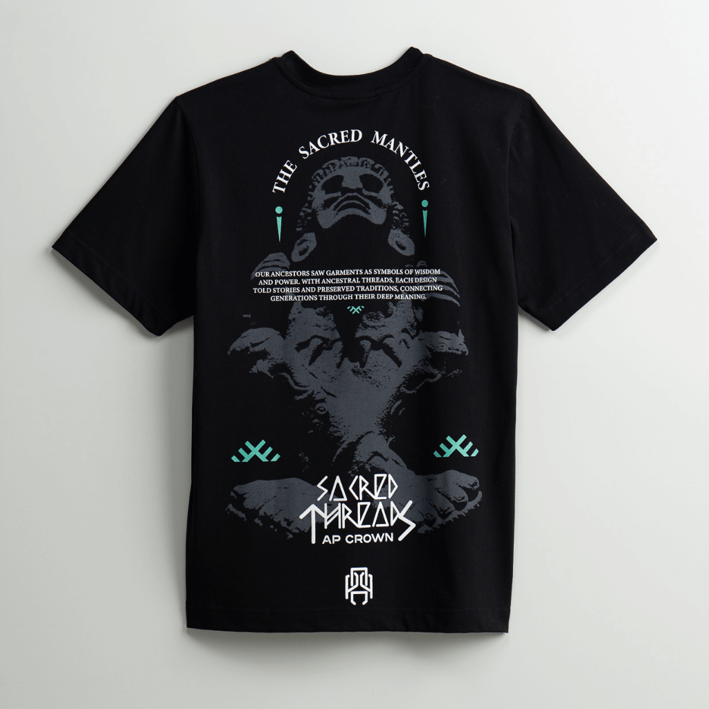 AP CROWN HILOS SAGRADOS RUMA CAMISETA REGULAR NEGRA