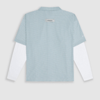 MONOIC TUTTO BENE I CAMISETA CUADROS DOBLE MANGA VERDE CLARO