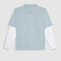 MONOIC TUTTO BENE I CAMISETA CUADROS DOBLE MANGA VERDE CLARO