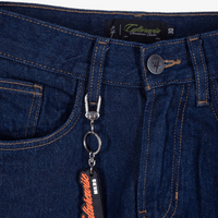 CULTUREWISE TWO STROKE SAINTS PANTALONES FLARE RAW DENIM JEAN AZUL