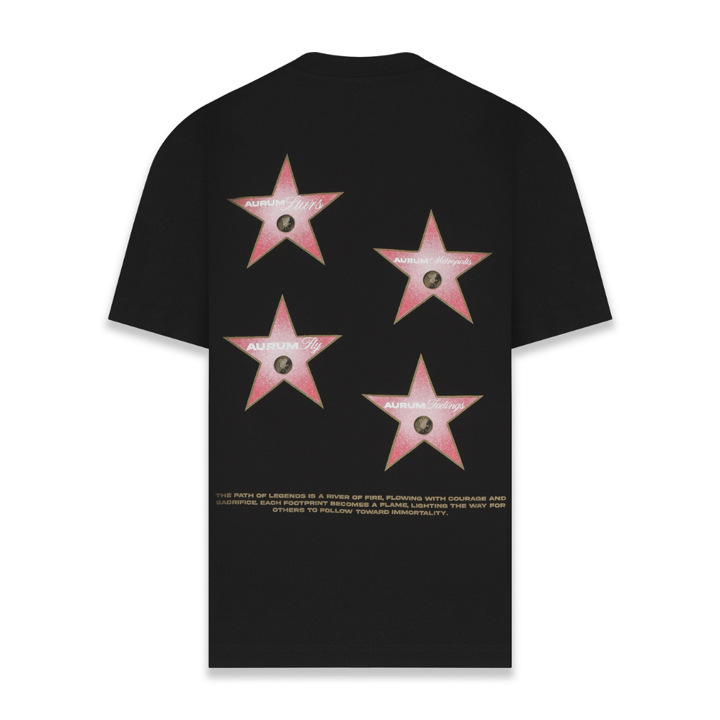 AURUM STARS I WALK OF FAME CAMISETA SEMI BOXI NEGRA