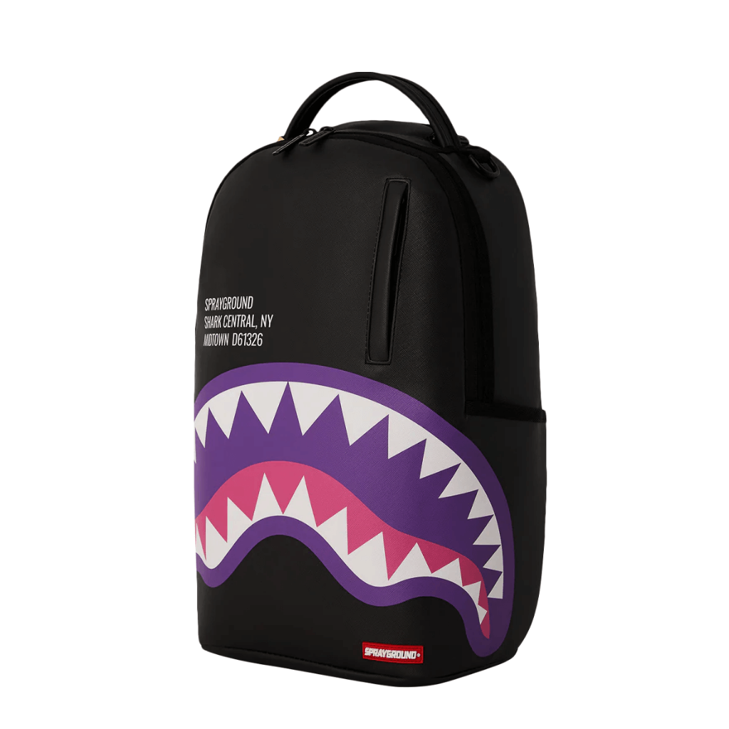 MORRAL SPRAYGROUND SHARK CENTRAL PURPLE DLXSV NEGRO