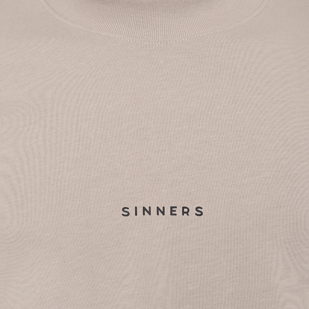 SINNERS LOGO CAMISETA OVERSIZE BEIGE