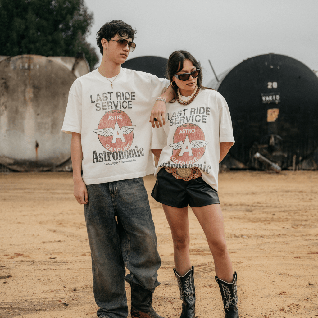 ASTRONOMIC CAN I GET A RIDE? GASOLINE CAMISETA OVERSIZED BLANCA