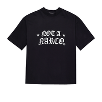 SINNERS NOT A NARCO STAR CAMISETA OVERSIZED NEGRA
