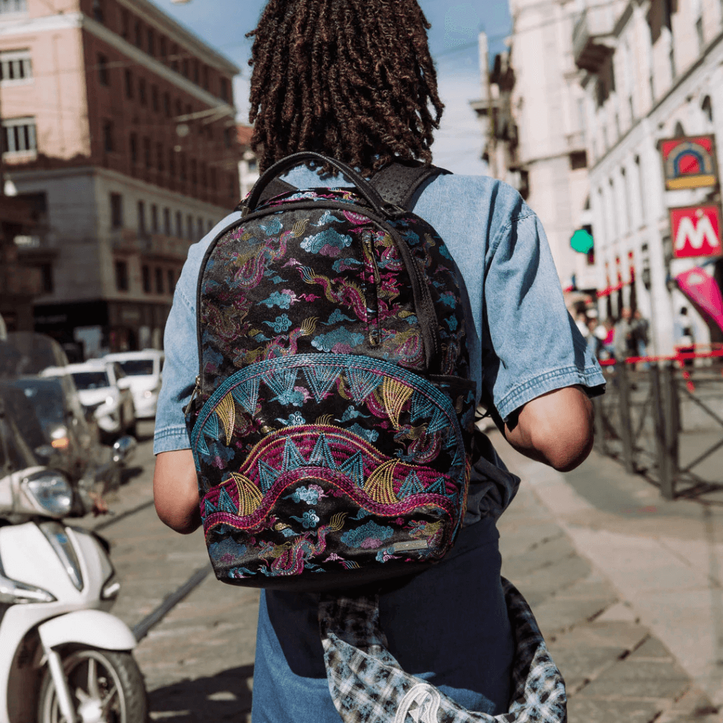 MORRAL SPRAYGROUND EMBROIDERED DRAGONS DLX BACKPACK