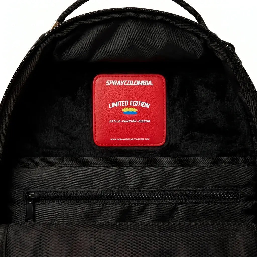 MORRAL SPRAYCOLOMBIA GREY CHECKERED EYE BACKPACK NEGRO