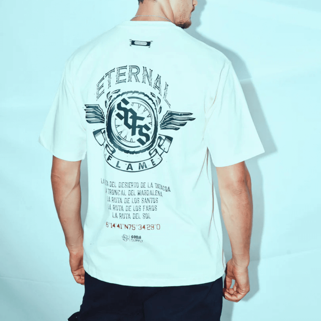 SON OF SON OVERSIZE CREAM ETERNAL SOFS FLAME CAMISETA OVERSIZE BEIGE