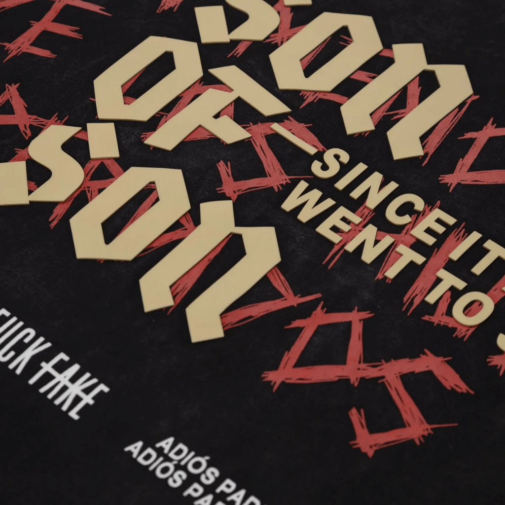 SON OF SON IN MEMORIAM T-SHIRT OT-027 CAMISETA OVERSIZE NEGRA