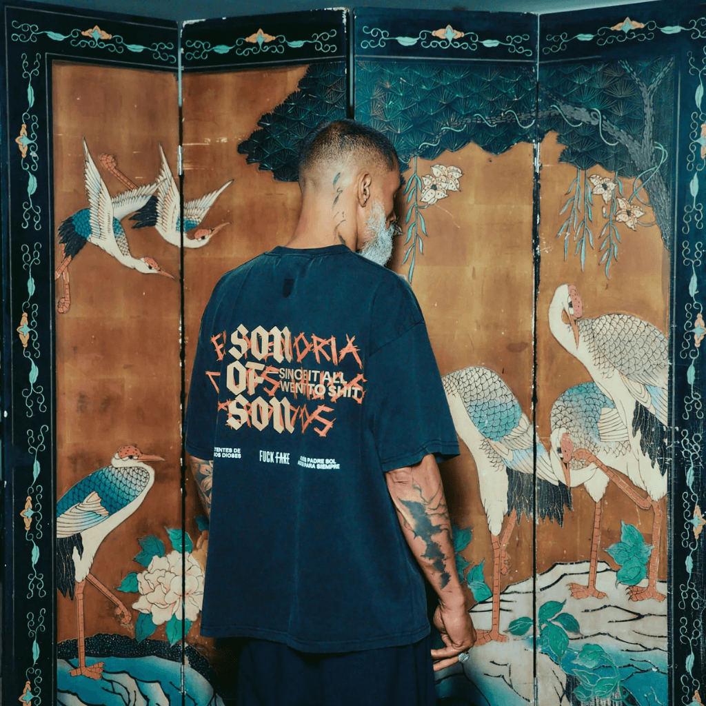 SON OF SON IN MEMORIAM T-SHIRT OT-027 CAMISETA OVERSIZE NEGRA