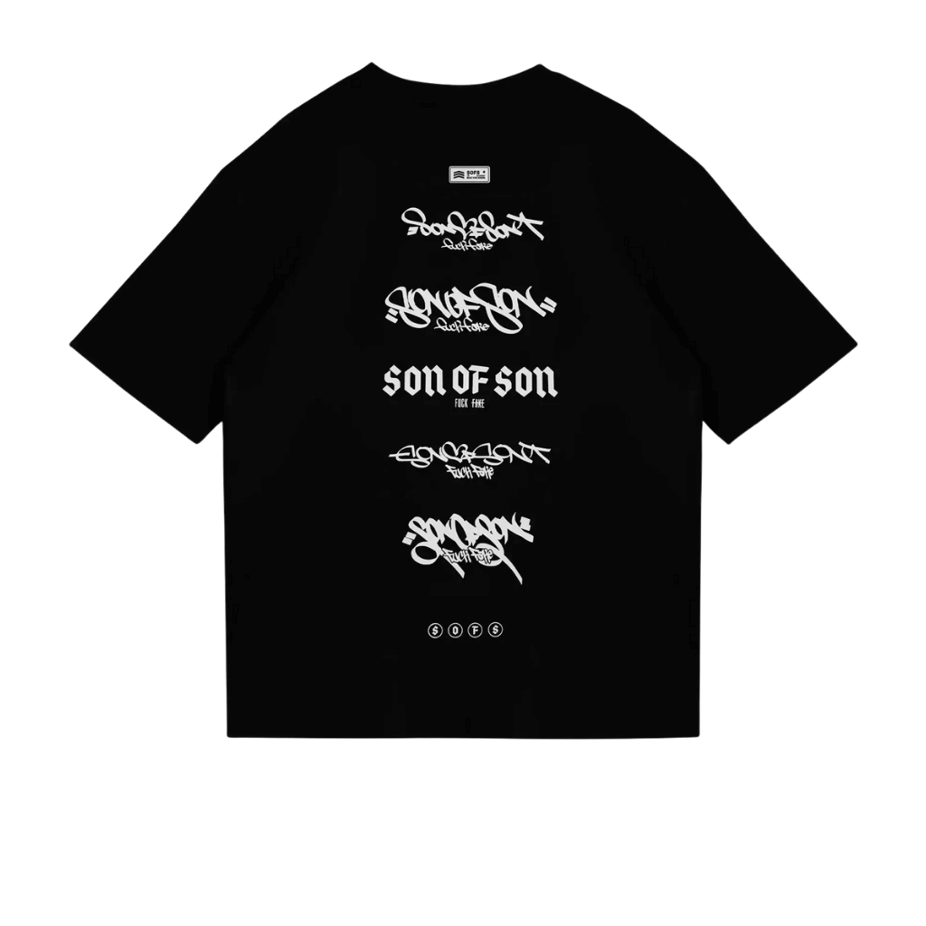 SON OF SON SINCE IT ALL WENT TO SHIT T-SHIRT OT-083 CAMISETA OVERSIZE NEGRA