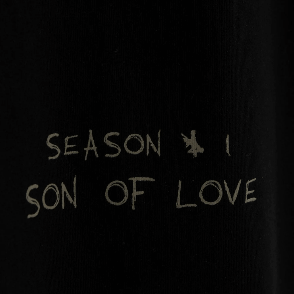 SON OF SON SON OF LOVE OT-080 CAMISETA OVERSIZE NEGRA