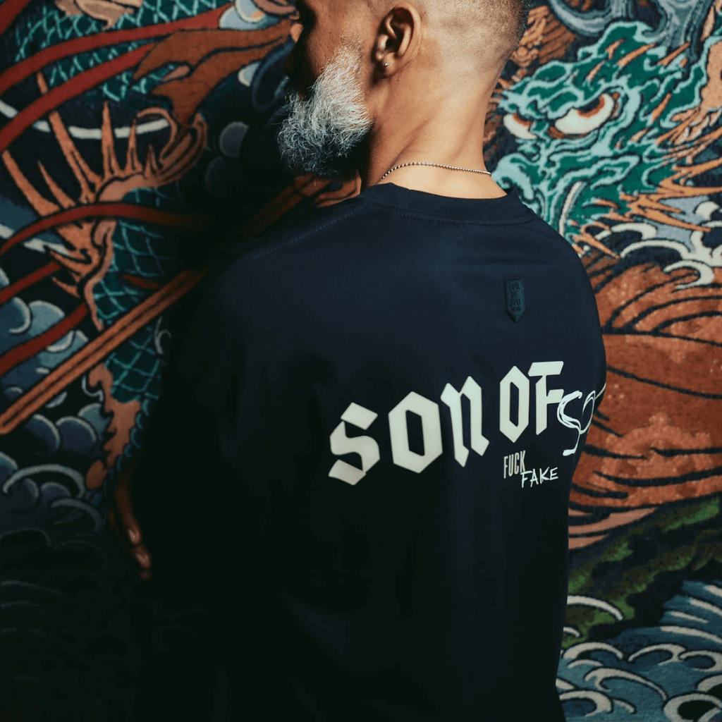 SON OF SON SON OF LOVE OT-080 CAMISETA OVERSIZE NEGRA