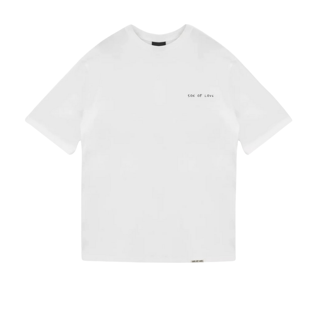SON OF SON ALL WENT TO LOVE T-SHIRT OT-081 CAMISETA OVERSIZE BLANCA