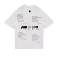 SON OF SON ALL WENT TO LOVE T-SHIRT OT-081 CAMISETA OVERSIZE BLANCA