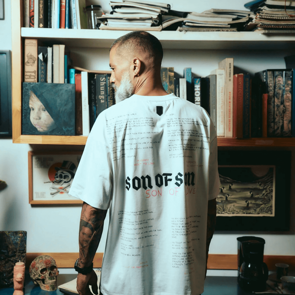 SON OF SON ALL WENT TO LOVE T-SHIRT OT-081 CAMISETA OVERSIZE BLANCA