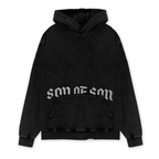 SON OF SON ACID WASH HOODIE BUZO OVERSIZE NEGRO