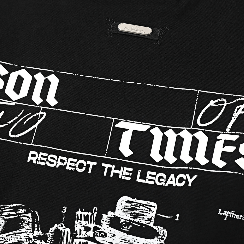 SON OF SON BLACK RESPECT THE LEGACY CAMISETA OVERSIZE NEGRA