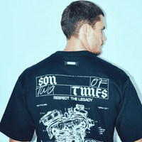 SON OF SON BLACK RESPECT THE LEGACY CAMISETA OVERSIZE NEGRA