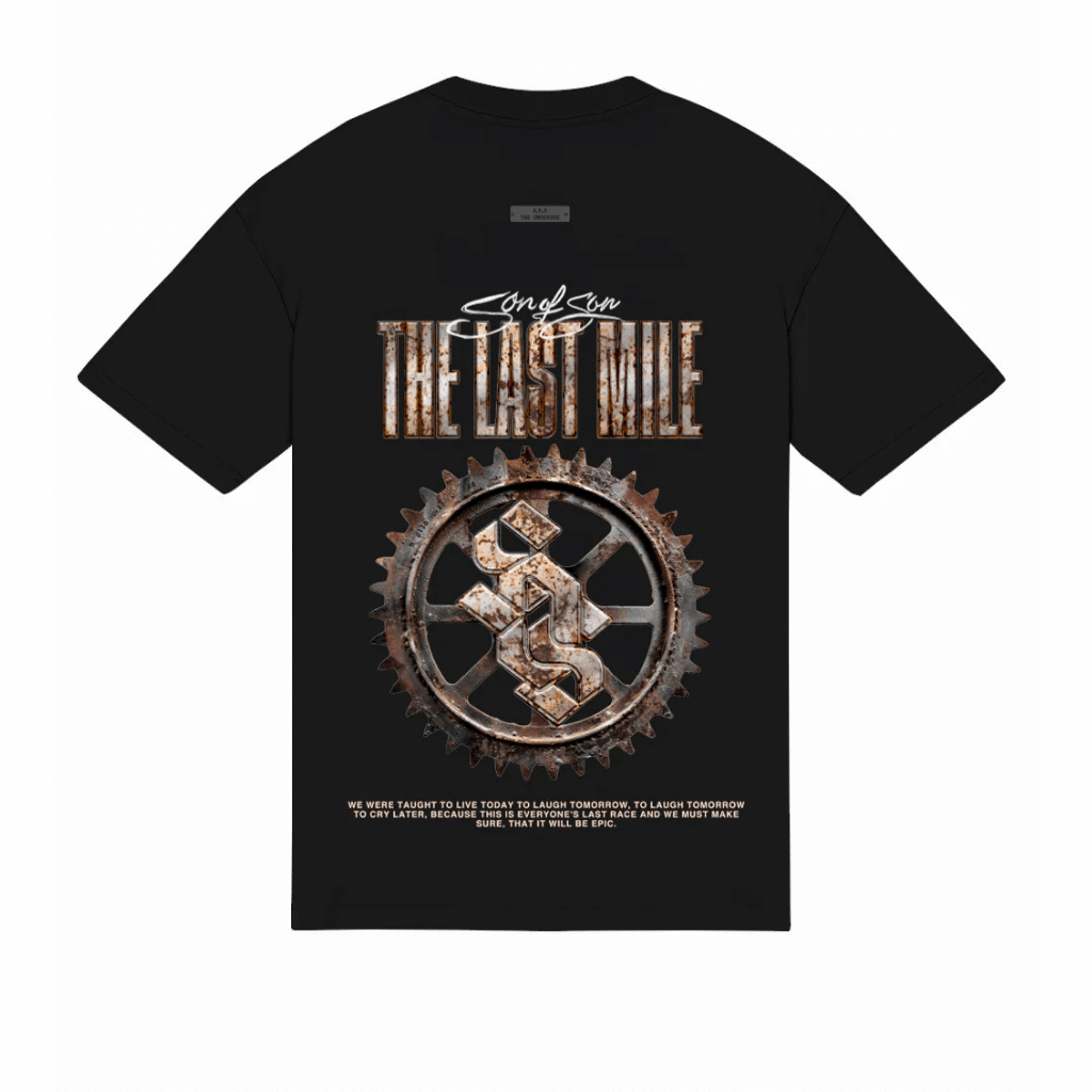 SON OF SON OVERSIZE BLACK THE LAST MILE CAMISETA OVERSIZE NEGRA