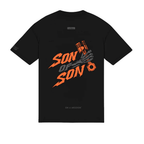 SON OF SON OVERSIZE BLACK ORANGE FAST N SOFS CAMISETA OVERSIZE NEGRA