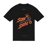 SON OF SON OVERSIZE BLACK ORANGE FAST N SOFS CAMISETA OVERSIZE NEGRA