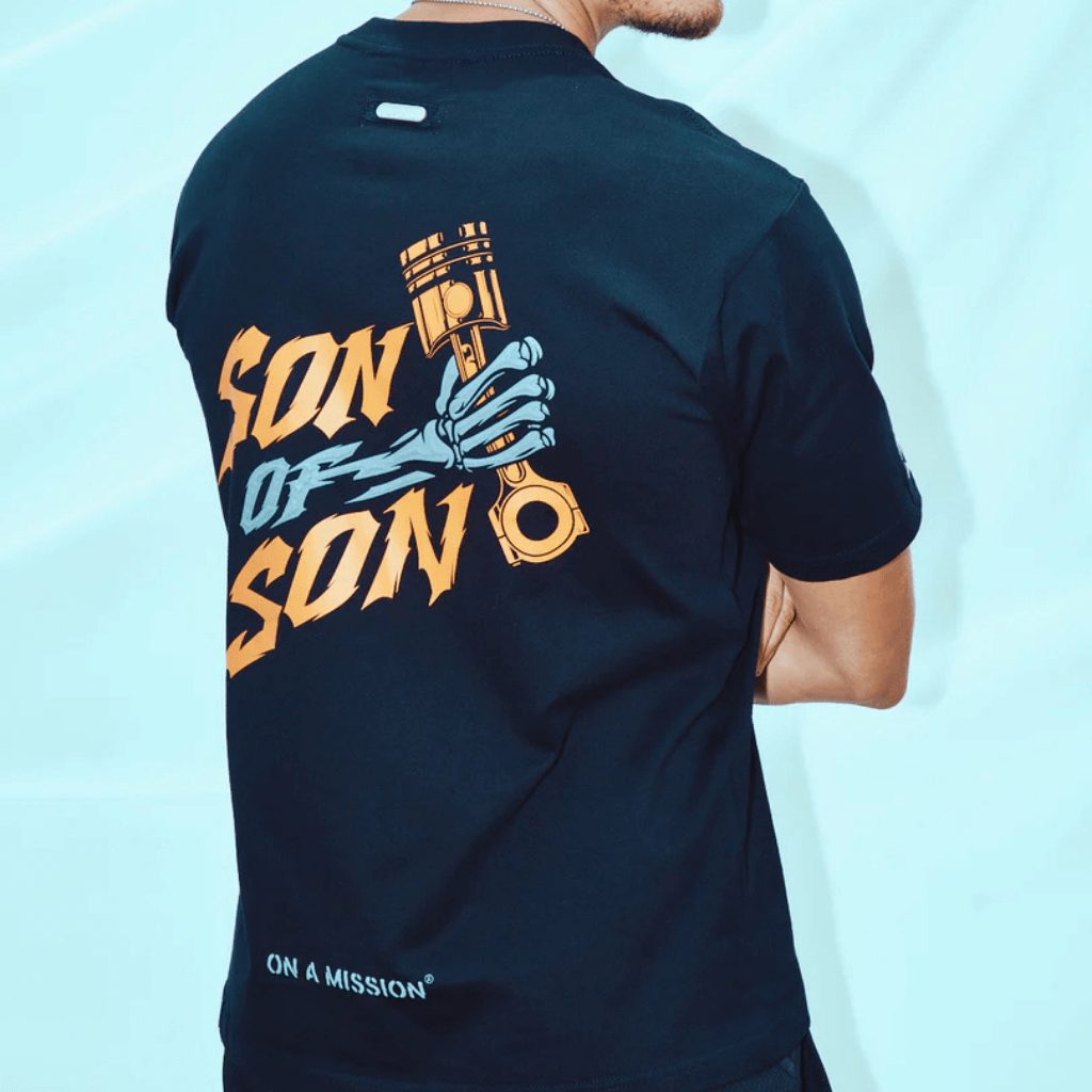 SON OF SON OVERSIZE BLACK ORANGE FAST N SOFS CAMISETA OVERSIZE NEGRA