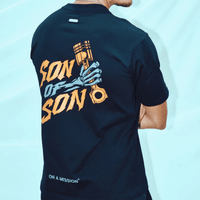 SON OF SON OVERSIZE BLACK ORANGE FAST N SOFS CAMISETA OVERSIZE NEGRA