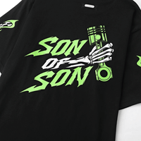 SON OF SON SON OF SON BLACK GREEN FAST N SOFS OVE020 CAMISETA OVERSIZE NEGRA