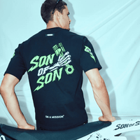 SON OF SON SON OF SON BLACK GREEN FAST N SOFS OVE020 CAMISETA OVERSIZE NEGRA