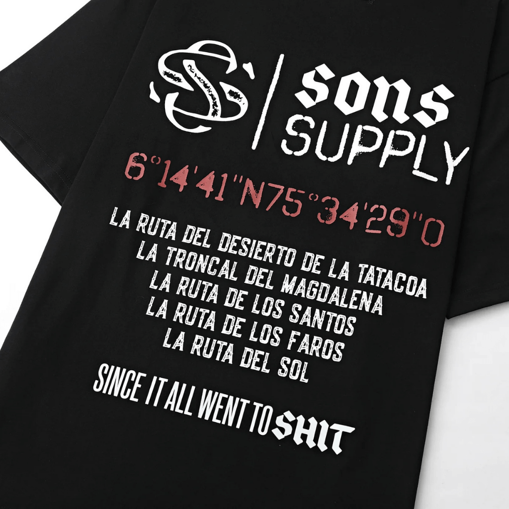 SON OF SON OVERSIZE OVERISIZE BLACK SONS SUPPLY CAMISETA OVERSIZE NEGRA