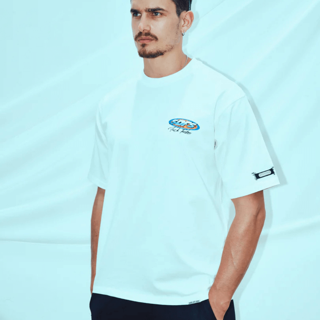 SON OF SON OVERSIZE WHITE ECHOES OF ANCIENTS CAMISETA OVERSIZE BLANCA