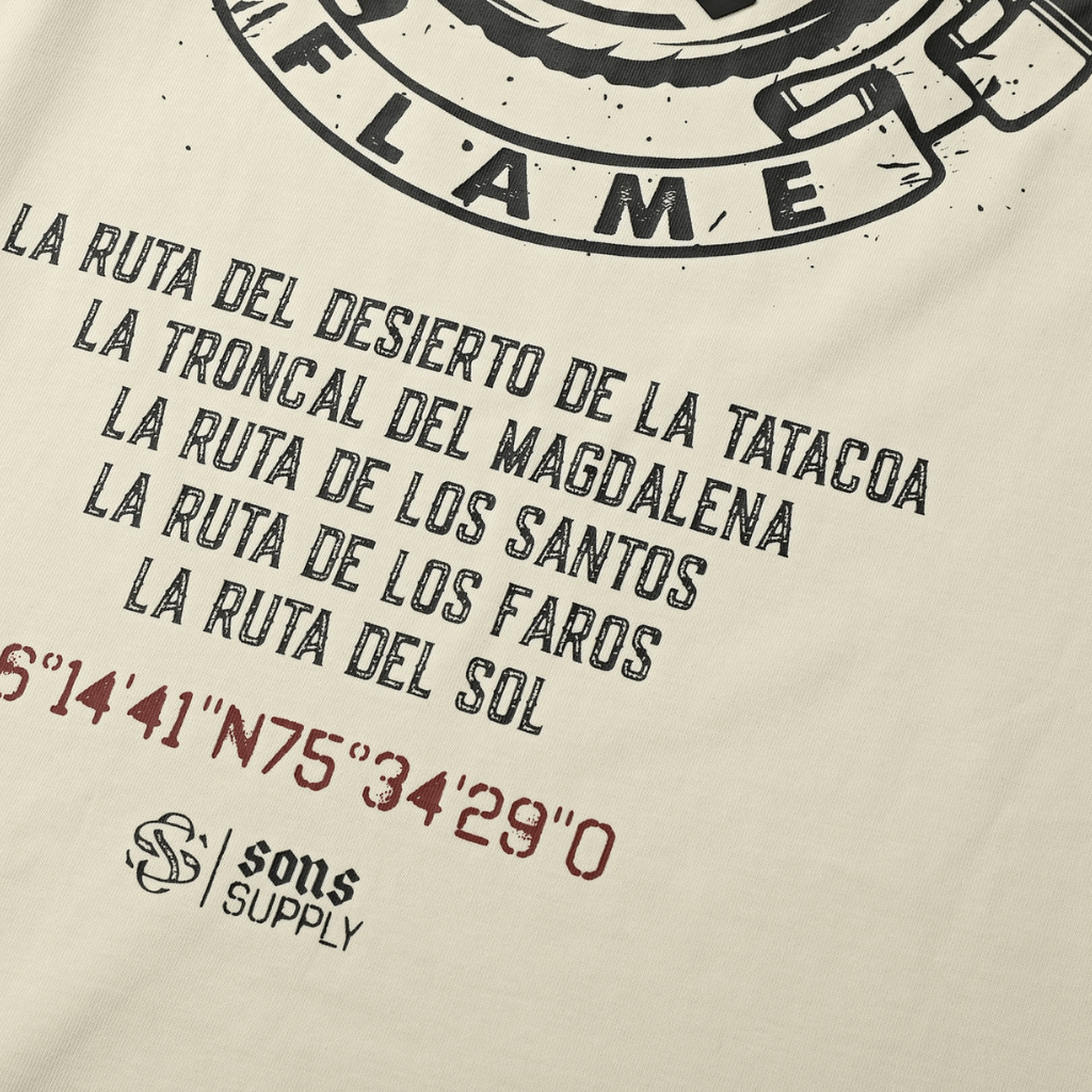 SON OF SON OVERSIZE CREAM ETERNAL SOFS FLAME CAMISETA OVERSIZE BEIGE