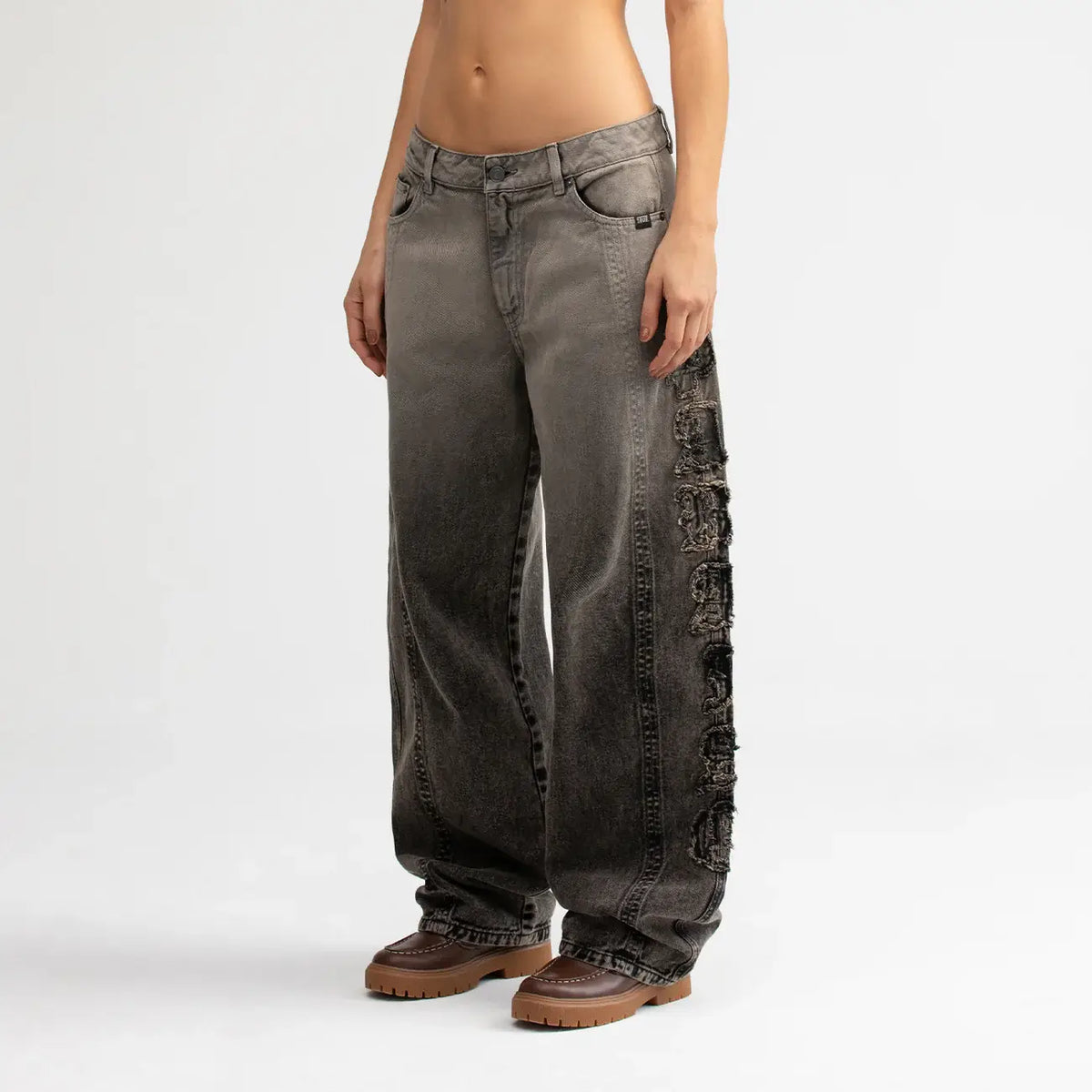 TRUE BARREL DENIM PANTS PANTALONES NEGRO