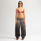 TRUE BARREL DENIM PANTS PANTALONES NEGRO