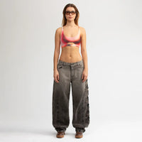 TRUE BARREL DENIM PANTS PANTALONES NEGRO