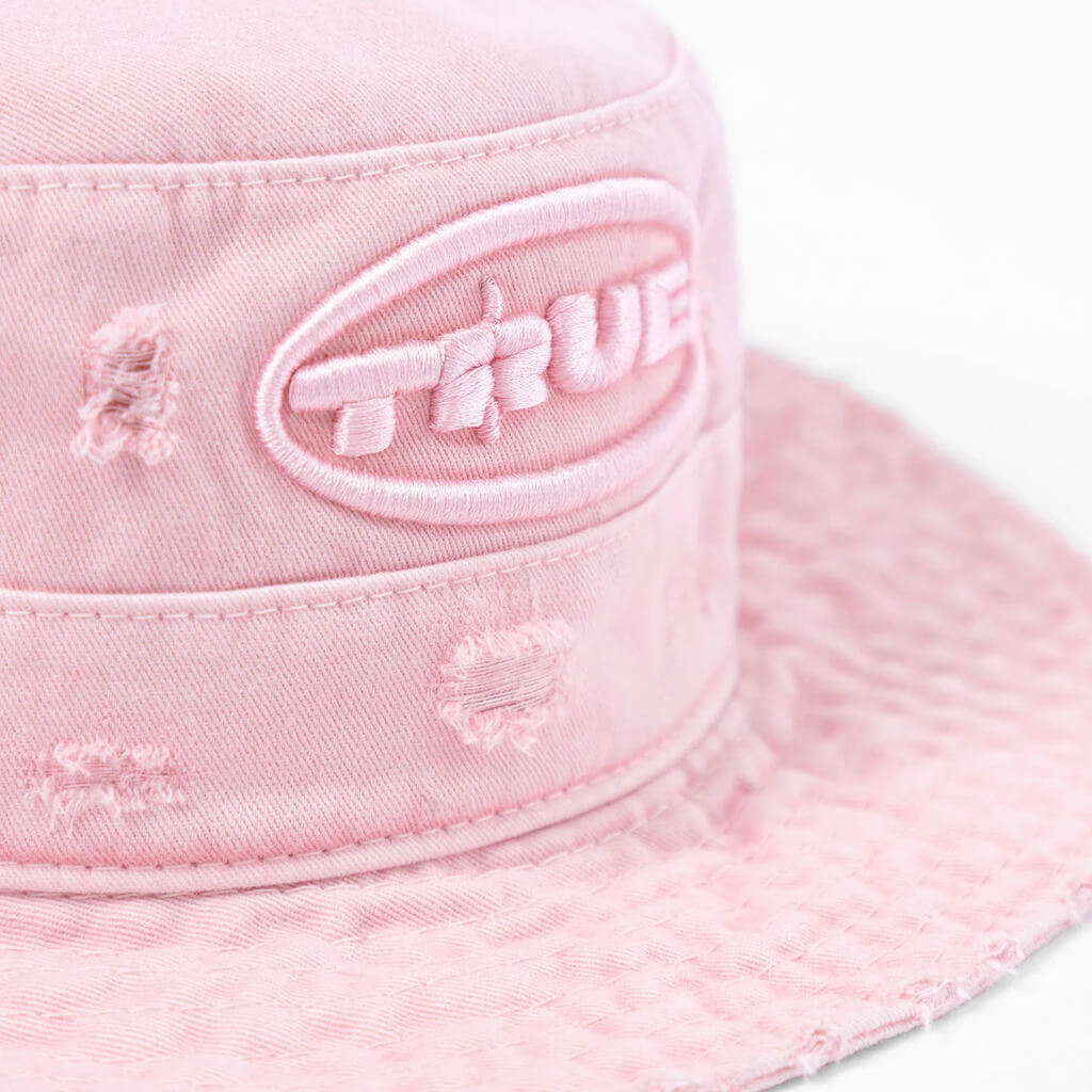 TRUE TOO BRIGHT TO MISS BLUSH WASHED GORRO PESCADOR ROSADO
