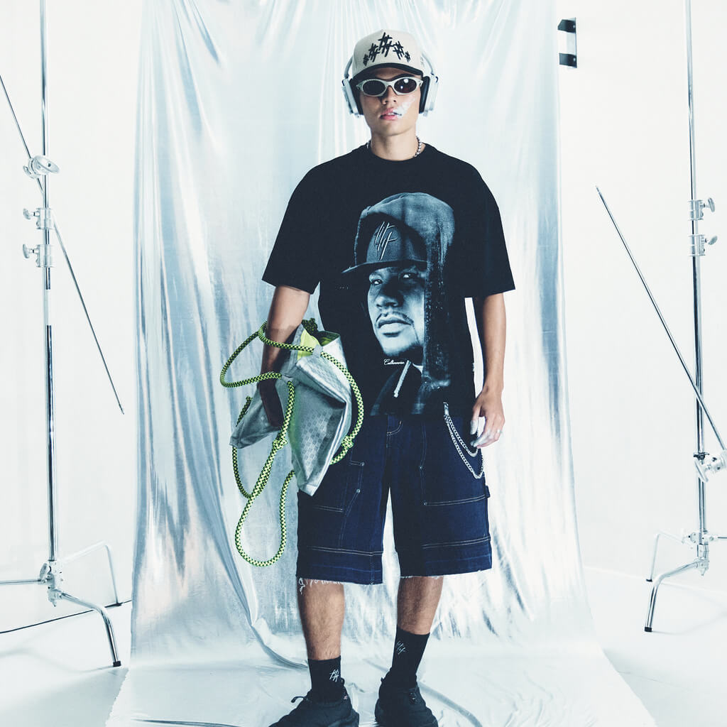 CULTUREWISE CRHOME FACES FAT JOE CAMISETA OVERSIZE NEGRA