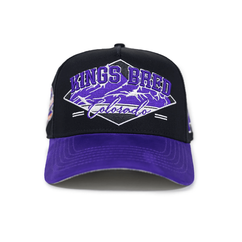 KINGS BRED X RIMAS SPORTS TOVAR 14 GORRA AJUSTABLE NEGRA / MORADO