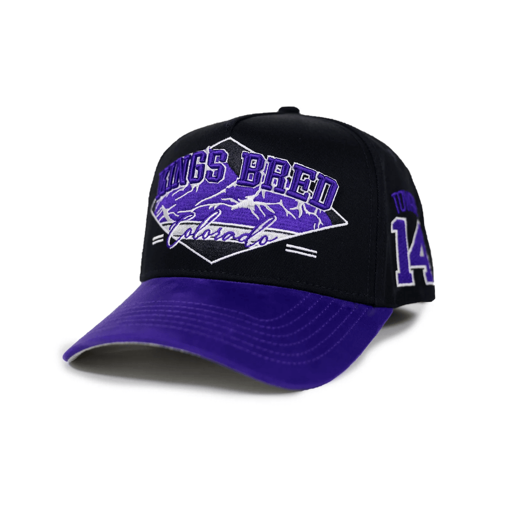 KINGS BRED X RIMAS SPORTS TOVAR 14 GORRA AJUSTABLE NEGRA / MORADO