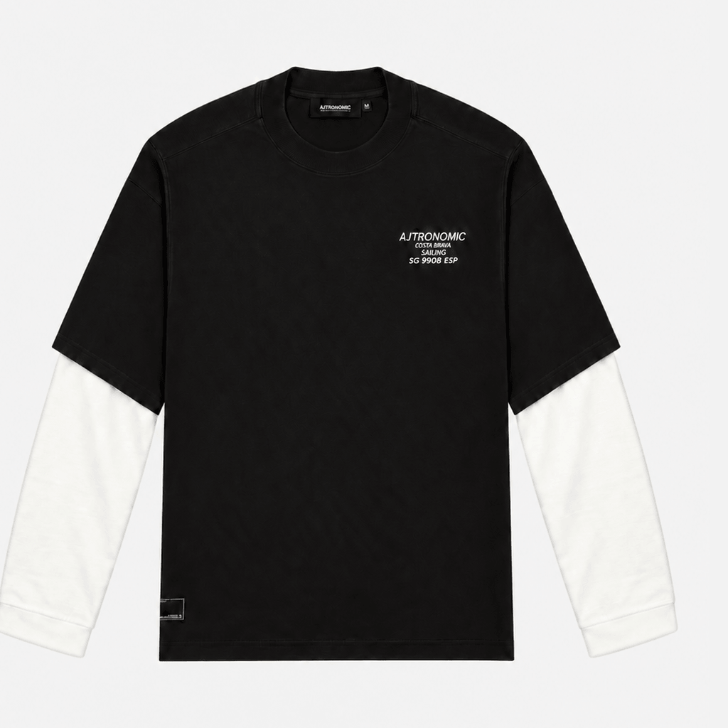 ASTRONOMIC YATCH CAMISETA DOBLE MANGA NEGRA