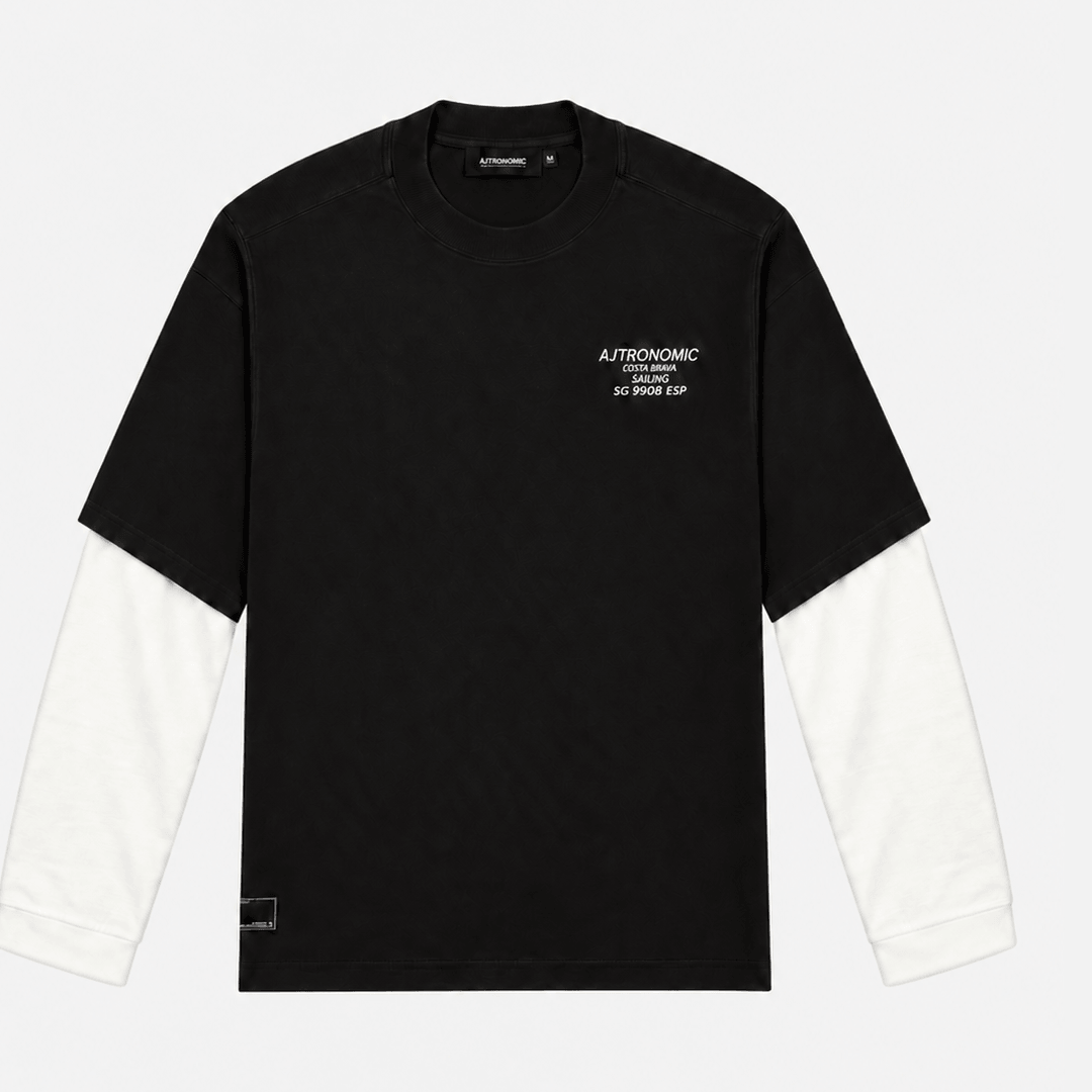 ASTRONOMIC YATCH CAMISETA DOBLE MANGA NEGRA