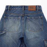 TRUE CALL ME NEVER CARGO MULTI-POCKET DENIM PANTS